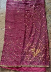Purple Ethnic Bandhani Saree