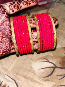 Pink &amp; Gold Bangles