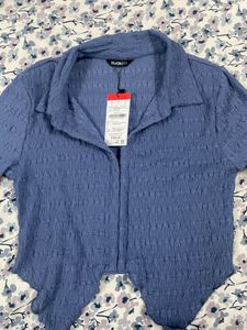 Zudio Blue Textured Jacket