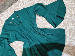 Green Dress with Bell Sleeves