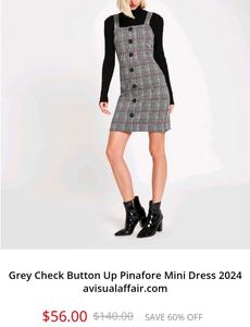 Plaid Pinafore Dress 10/10 👍🏻