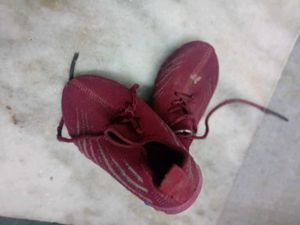 Burgundy Knit Sneakers