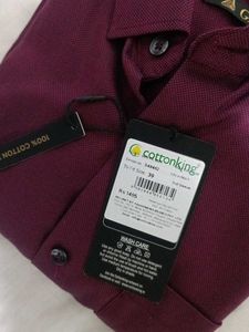 Cottonking Giza Maroon Shirt