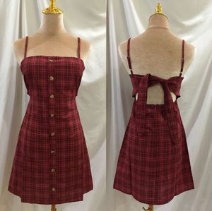 Red Plaid Mini Dress