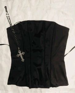 black boned corset