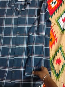 Men&#39;s Blue Plaid Shirt
