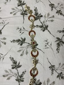 Red & Gold Floral Accent Sis Patti