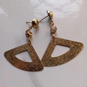 Geometric Gold Dangle Earrings