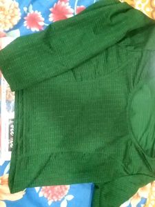 Leaf Green Stretchable Blouse
