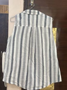 Strips Cut Sleeves Top