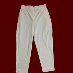 Vintage White Cotton Trousers