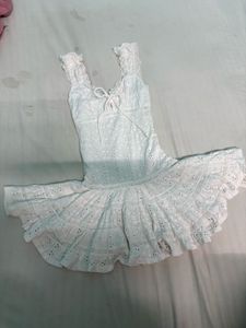 White Eyelet Mini Dress