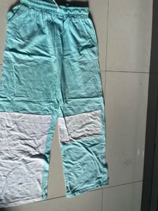 Blue And Whiye Colourblock Joggers
