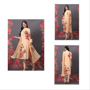 ROHIT BAL PEACH COTTON SILK SUIT SET