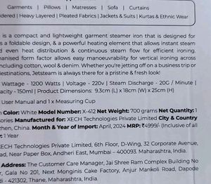 Handheld Garment Steamer Compact &amp; Foldable