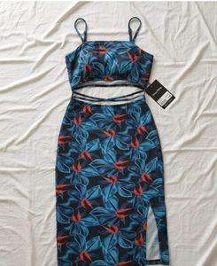 With Tag Floral Cutout Midi Dress