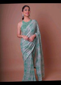 Designer Saree.. DISHA PARMAR inspired Sea Green E