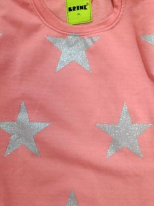 Cute Pink Star Print Sweatshirt