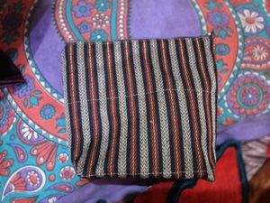 Striped Multi-Color Pouch
