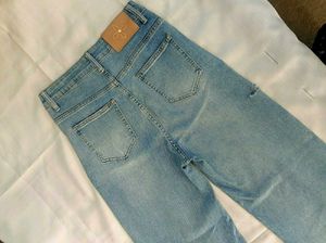 Ripped Wide Leg Jeans