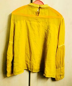 Yellow Blouse with Lace