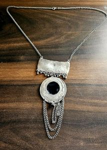 Turkish Style Vintage Silver Oxidised Necklace