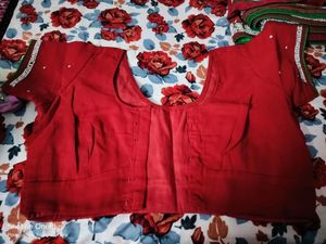 Beautiful Motiya Embroidery Saree And Blouse Work