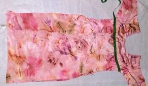 Satin Suits Flower With Dupatta Set