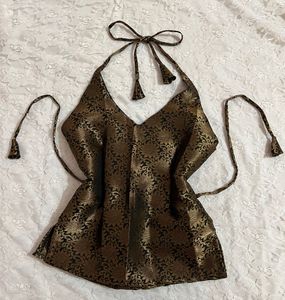 Brocade Halter neck Kurti