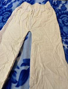 Linen Straight Fit Plazo For Girls