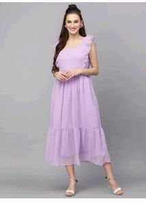 Lavender Polka Dot Maxi Dress