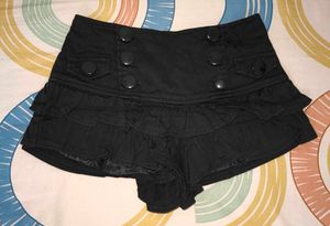 Korean 🇰🇷 Black Ruffle Mini Shorts🤤