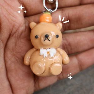 Tangerine 🍊 Capybara/ Bear Keycharms