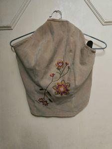 Backless Khaki Top