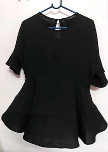 Black Peplum Top