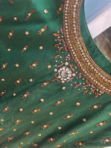 Embroidered Green Top