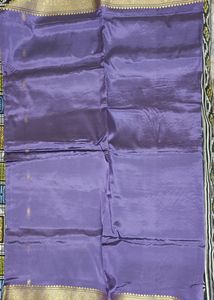 Purple Saree without blouse