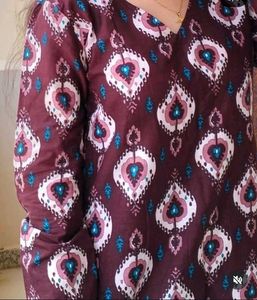 Patterned V-Neck Tunic