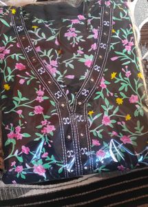 Floral Print Anarkali Kurti Set