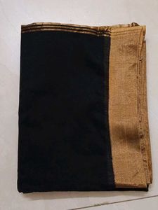 Black saree with golden sare