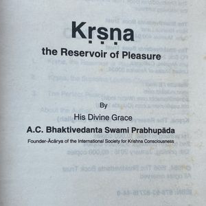 Krsna The Reservoir Of Pleasure
