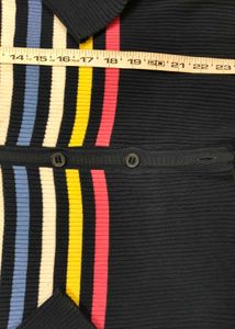 Imported Striped Knit Cardigan