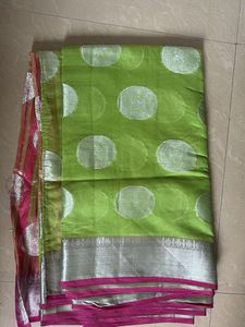 Green and Pink Saree