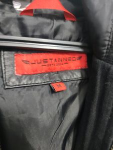 Black Leather Jacket For Men - M Size