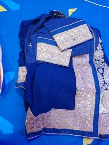 Blue Embroidered Lehenga Choli