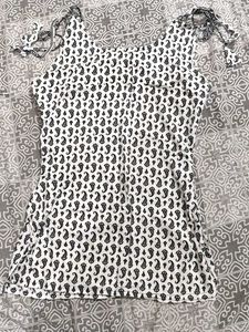 Paisley Print Tie Strap Tank Top