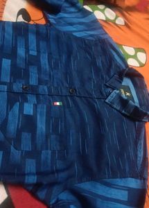 Stylish Blue Patterned Shirt