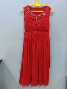 Red Sleeveless Maxi Dress