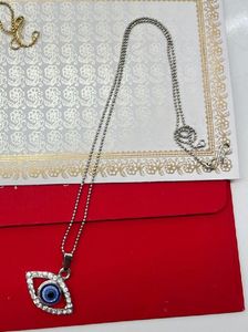 Silver Evil Eye Chain And Locket