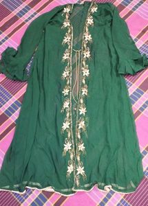 Long Frock With Handwork Full Koti